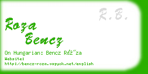 roza bencz business card